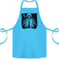 Grim Reaper Finger Flip Skull Biker Funny Cotton Apron 100% Organic Turquoise
