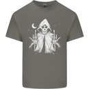 Grim Reaper Finger Flip Skull Biker Funny Mens Cotton T-Shirt Tee Top Charcoal