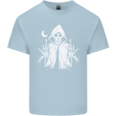 Grim Reaper Finger Flip Skull Biker Funny Mens Cotton T-Shirt Tee Top Light Blue