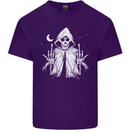 Grim Reaper Finger Flip Skull Biker Funny Mens Cotton T-Shirt Tee Top Purple
