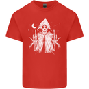 Grim Reaper Finger Flip Skull Biker Funny Mens Cotton T-Shirt Tee Top Red