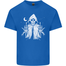Grim Reaper Finger Flip Skull Biker Funny Mens Cotton T-Shirt Tee Top Royal Blue