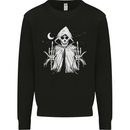 Grim Reaper Finger Flip Skull Biker Funny Mens Sweatshirt Jumper Black
