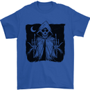 Grim Reaper Finger Flip Skull Biker Funny Mens T-Shirt Cotton Gildan Royal Blue