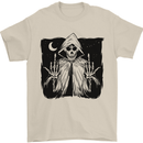Grim Reaper Finger Flip Skull Biker Funny Mens T-Shirt Cotton Gildan Sand