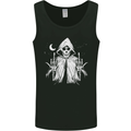 Grim Reaper Finger Flip Skull Biker Funny Mens Vest Tank Top Black