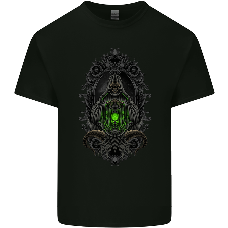 Grim Reaper Gothic Skull Heavy Metal Kids T-Shirt Childrens Black
