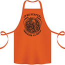 Grim Reaper Motorbike Motorcycle Biker Cotton Apron 100% Organic Orange