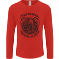 Grim Reaper Motorbike Motorcycle Biker Mens Long Sleeve T-Shirt Red