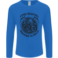 Grim Reaper Motorbike Motorcycle Biker Mens Long Sleeve T-Shirt Royal Blue