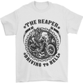 Grim Reaper Motorbike Motorcycle Biker Mens T-Shirt Cotton Gildan White