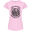 Grim Reaper Motorbike Motorcycle Biker Womens Petite Cut T-Shirt Light Pink