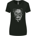 Grim Reaper Skull Death Biker Motorcycle Womens Wider Cut T-Shirt Black