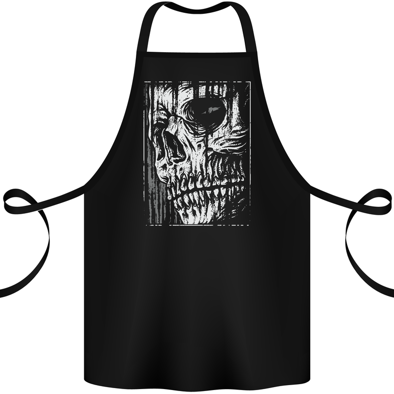 Grim Reaper Skull Gothic Biker Demon Cotton Apron 100% Organic Black