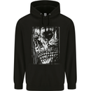Grim Reaper Skull Gothic Biker Demon Mens Hoodie Black