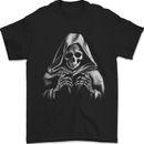 Grim Reaper Skull Mens T-Shirt 100% Cotton Black