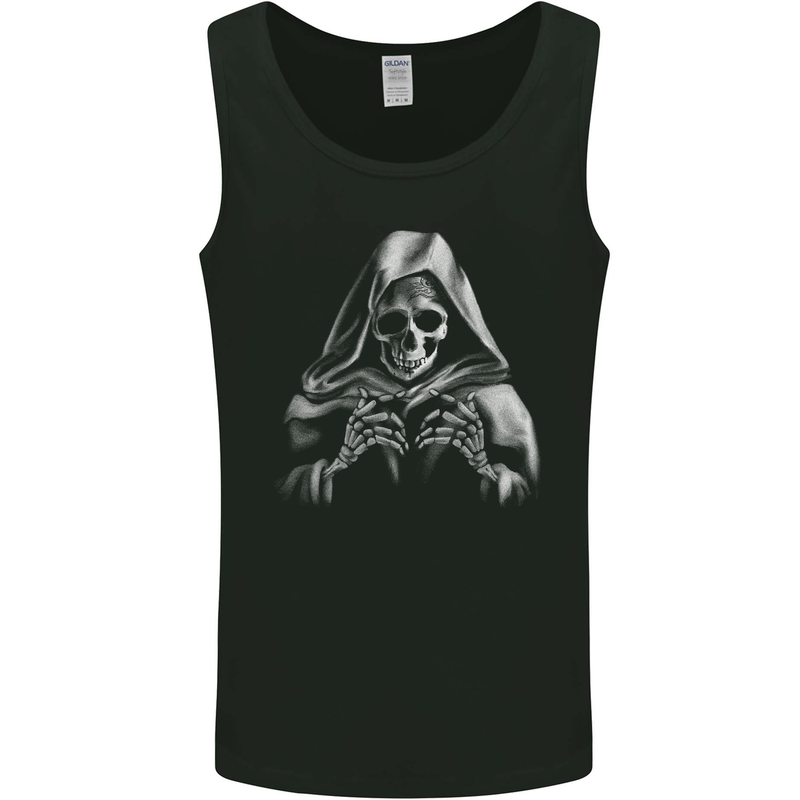 Grim Reaper Skull Mens Vest Tank Top Black
