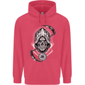 Grim Reaper Time Biker Skull Rock Music Childrens Kids Hoodie Heliconia