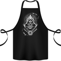 Grim Reaper Time Biker Skull Rock Music Cotton Apron 100% Organic Black