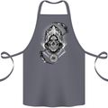 Grim Reaper Time Biker Skull Rock Music Cotton Apron 100% Organic Steel