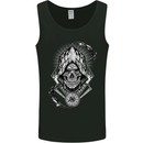 Grim Reaper Time Biker Skull Rock Music Mens Vest Tank Top Black