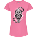 Grim Reaper Time Biker Skull Rock Music Womens Petite Cut T-Shirt Azalea