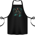 Grim Reaper Time Skull Death Gothic Cotton Apron 100% Organic Black