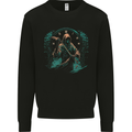 Grim Reaper Time Skull Death Gothic Kids Sweatshirt Jumper Black