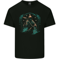 Grim Reaper Time Skull Death Gothic Kids T-Shirt Childrens Black