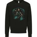 Grim Reaper Time Skull Death Gothic Mens Sweatshirt Jumper Black