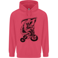 Grim Reaper Trike Bicycle Cycling Gothic Childrens Kids Hoodie Heliconia