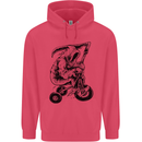 Grim Reaper Trike Bicycle Cycling Gothic Childrens Kids Hoodie Heliconia