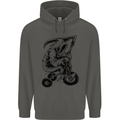 Grim Reaper Trike Bicycle Cycling Gothic Childrens Kids Hoodie Storm Grey