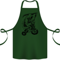 Grim Reaper Trike Bicycle Cycling Gothic Cotton Apron 100% Organic Forest Green