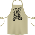 Grim Reaper Trike Bicycle Cycling Gothic Cotton Apron 100% Organic Khaki