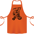 Grim Reaper Trike Bicycle Cycling Gothic Cotton Apron 100% Organic Orange