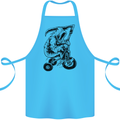 Grim Reaper Trike Bicycle Cycling Gothic Cotton Apron 100% Organic Turquoise