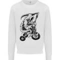 Grim Reaper Trike Bicycle Cycling Gothic Kids Sweatshirt Jumper White