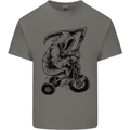 Grim Reaper Trike Bicycle Cycling Gothic Kids T-Shirt Childrens Charcoal