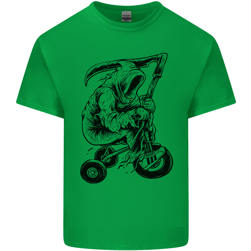 Grim Reaper Trike Bicycle Cycling Gothic Kids T-Shirt Childrens Irish Green