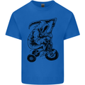 Grim Reaper Trike Bicycle Cycling Gothic Kids T-Shirt Childrens Royal Blue