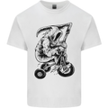 Grim Reaper Trike Bicycle Cycling Gothic Kids T-Shirt Childrens White