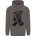 Grim Reaper Trike Bicycle Cycling Gothic Mens 80% Cotton Hoodie Charcoal