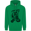 Grim Reaper Trike Bicycle Cycling Gothic Mens 80% Cotton Hoodie Irish Green