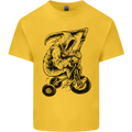 Grim Reaper Trike Bicycle Cycling Gothic Mens Cotton T-Shirt Tee Top Yellow