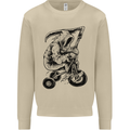 Grim Reaper Trike Bicycle Cycling Gothic Mens Sweatshirt Jumper Sand