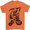 Grim Reaper Trike Bicycle Cycling Gothic Mens T-Shirt Cotton Gildan Orange