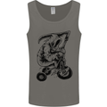 Grim Reaper Trike Bicycle Cycling Gothic Mens Vest Tank Top Charcoal