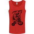 Grim Reaper Trike Bicycle Cycling Gothic Mens Vest Tank Top Red