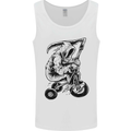 Grim Reaper Trike Bicycle Cycling Gothic Mens Vest Tank Top White